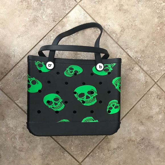 Bogg Style Eva Beach Bag Tote Waterproof Washable Skeletons - Picture 6 of 7